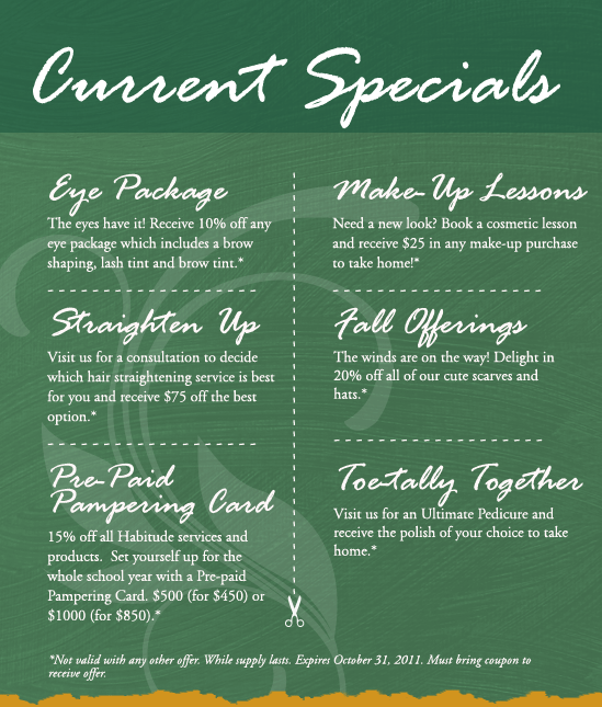Current Specials